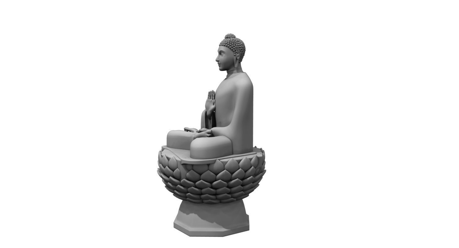 buddha statue model 3D model_2
