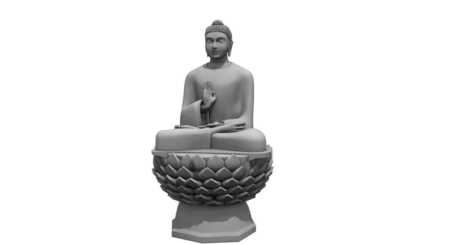 buddha statue model 3D model_1