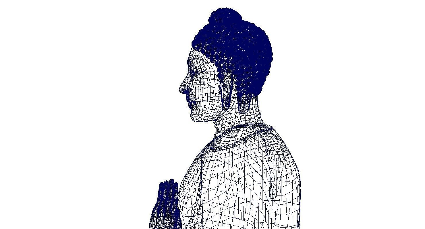 buddha statue model 3D model_7