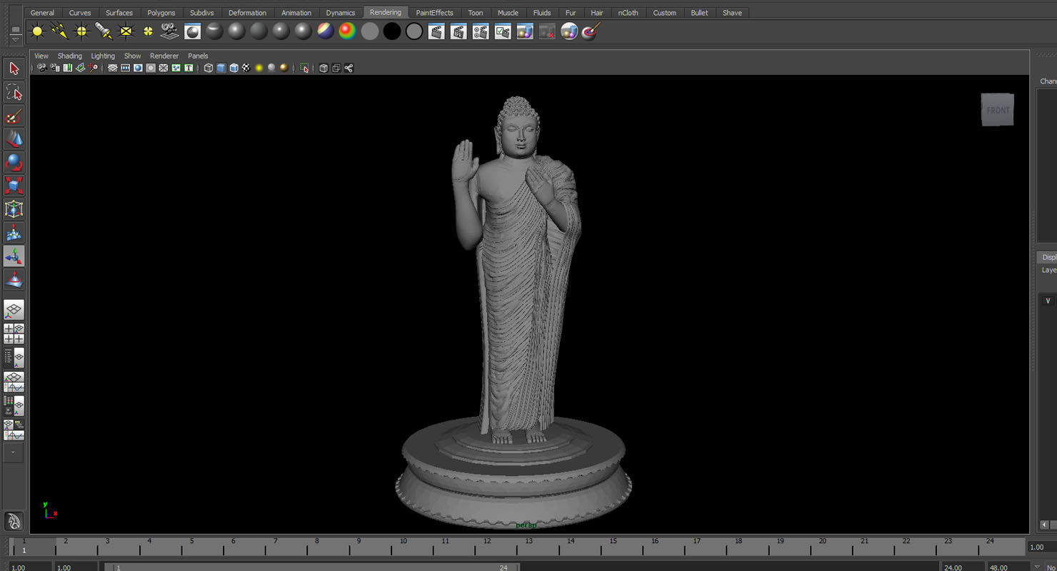 buddha 3d model buddha statue 3D model_6