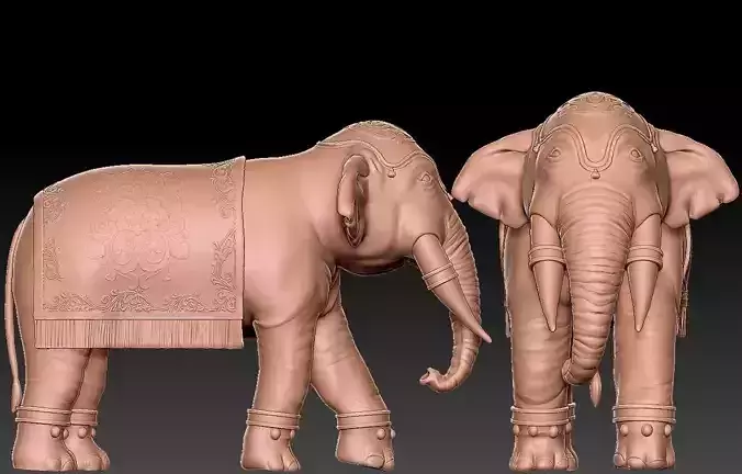 Elephant India 3D print model