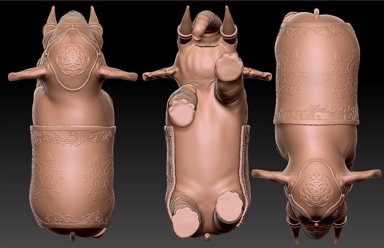 Elephant India 3D print model_3