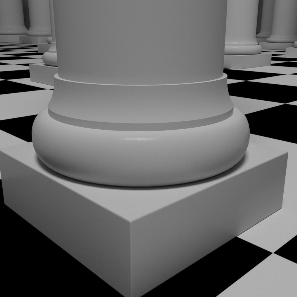 Round Tapered Columns 3D model_3