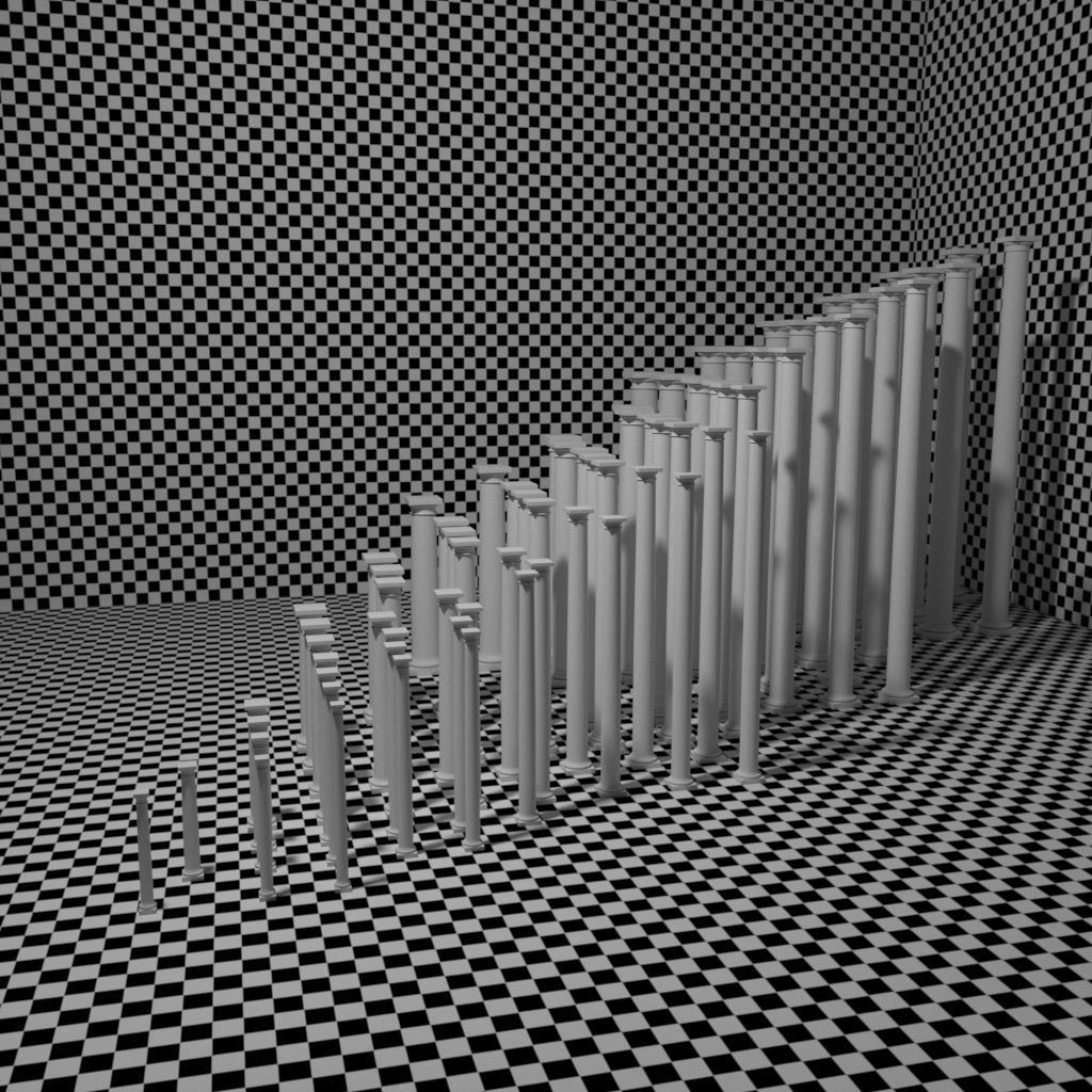 Round Tapered Columns 3D model_2