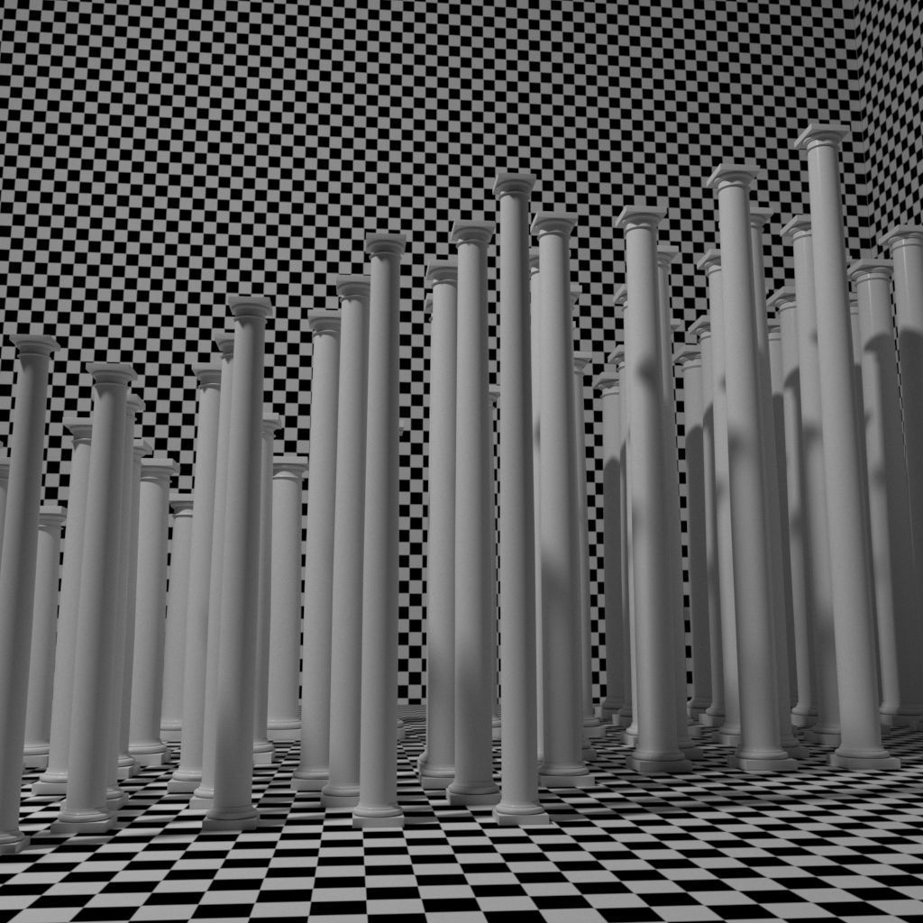 Round Tapered Columns 3D model_1