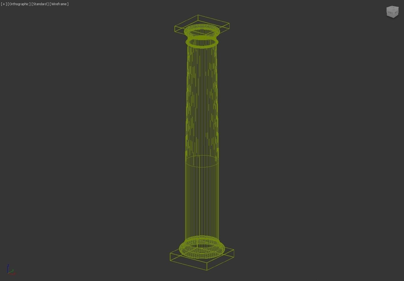 Round Tapered Columns 3D model_5