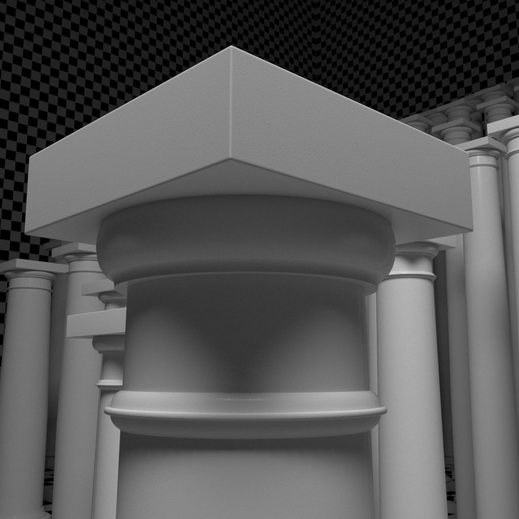 Round Tapered Columns 3D model_4