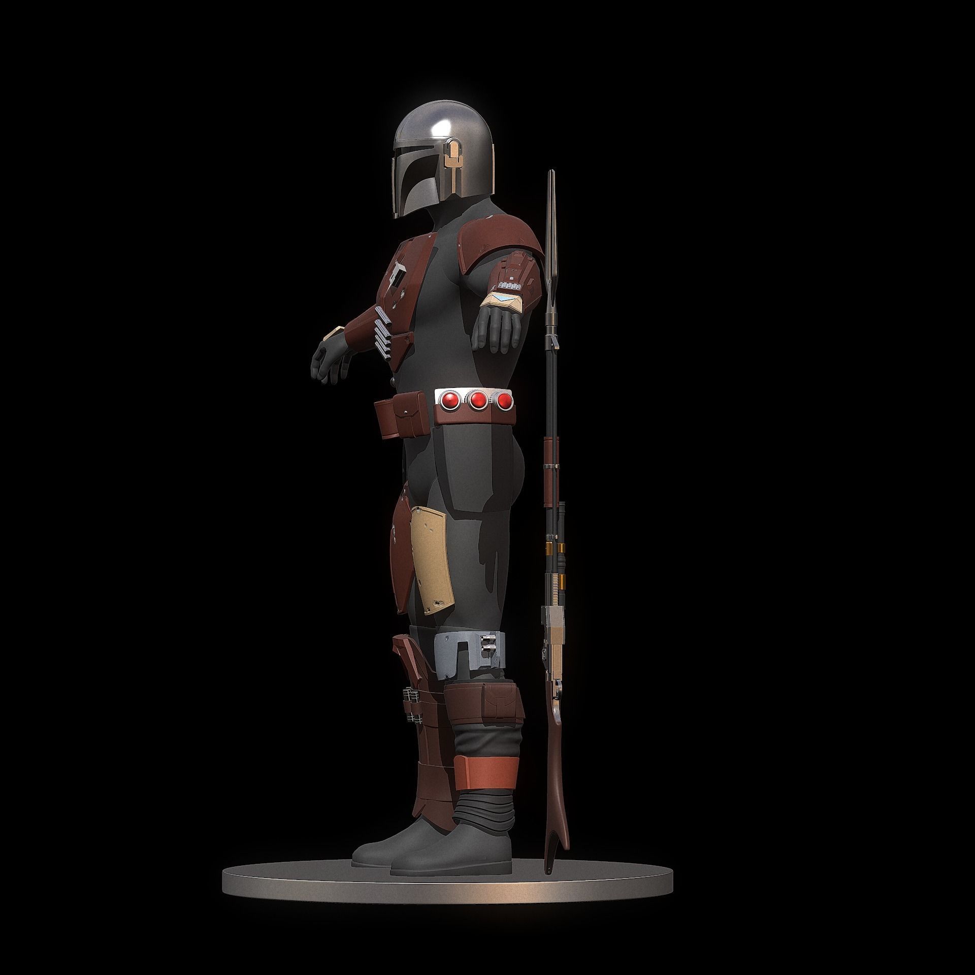 The Mandalorian full armor set stl  3D print model_10