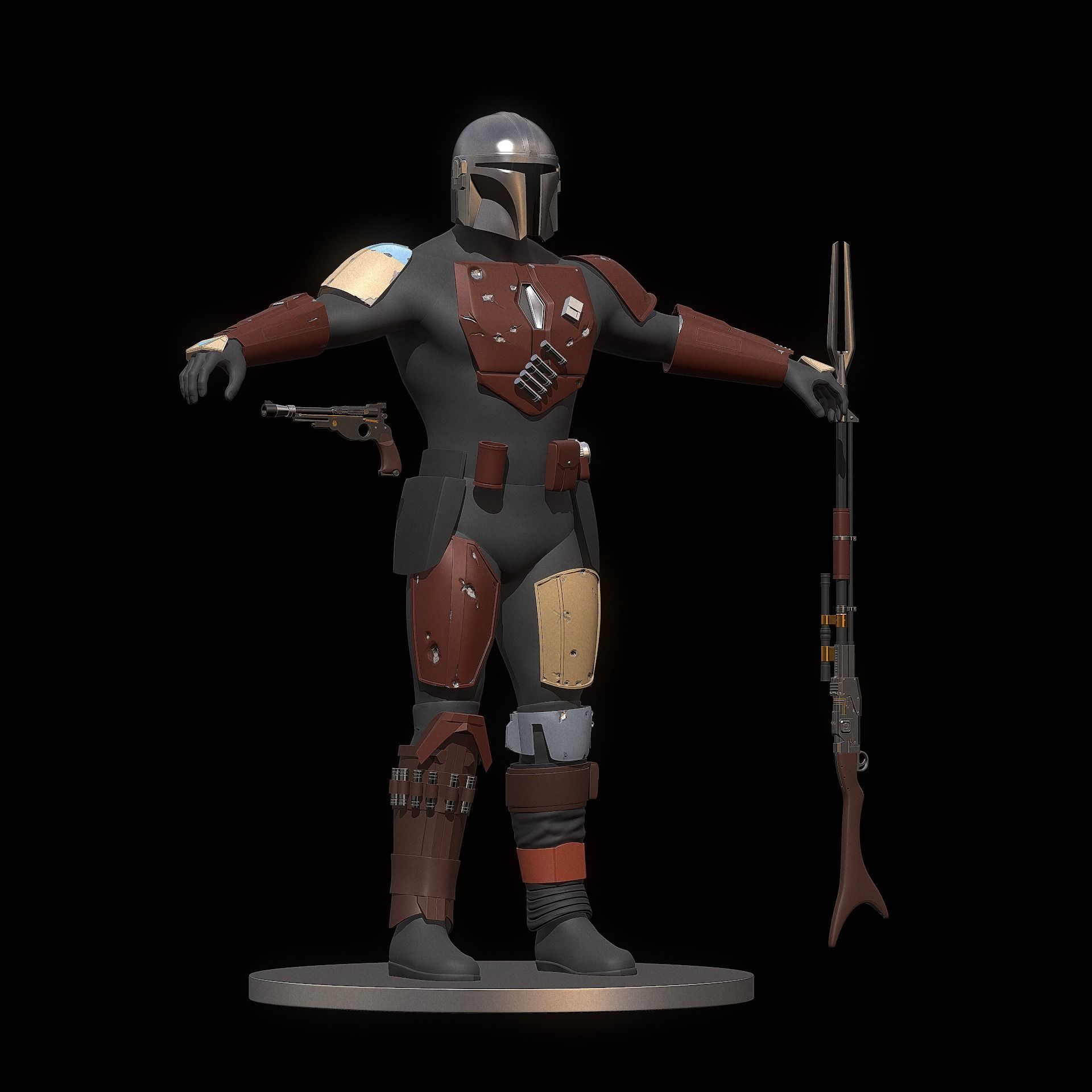 The Mandalorian full armor set stl  3D print model_3