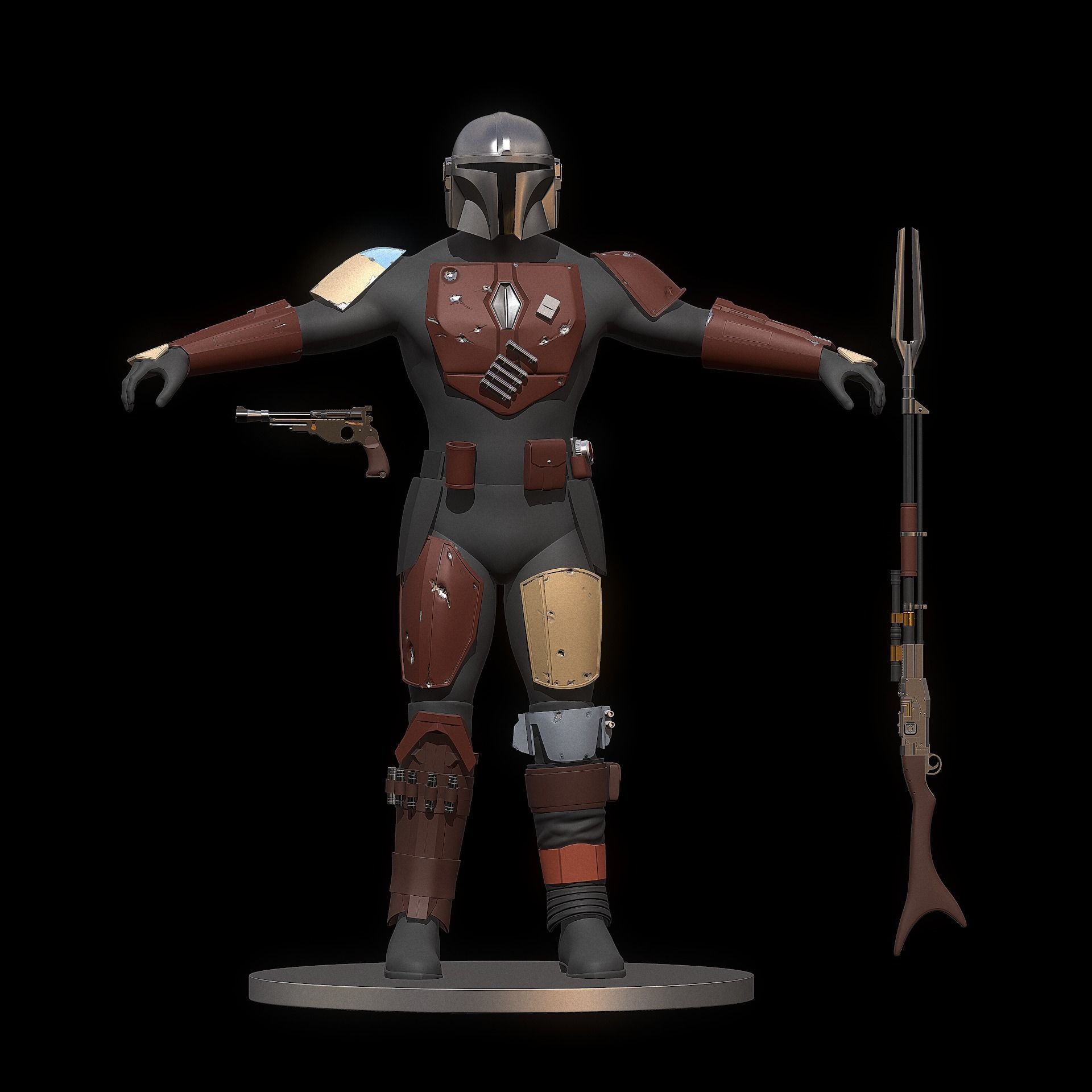 The Mandalorian full armor set stl  3D print model_2