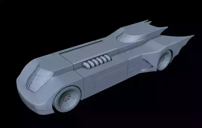 Animated Series Batmobile Free 3D print model