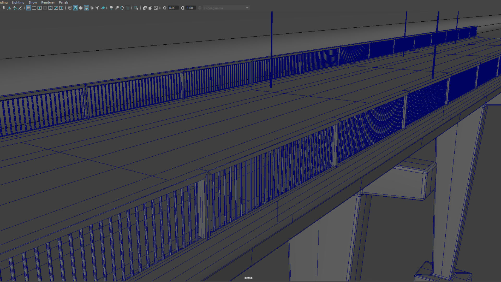 Bridge over river 3D model_1