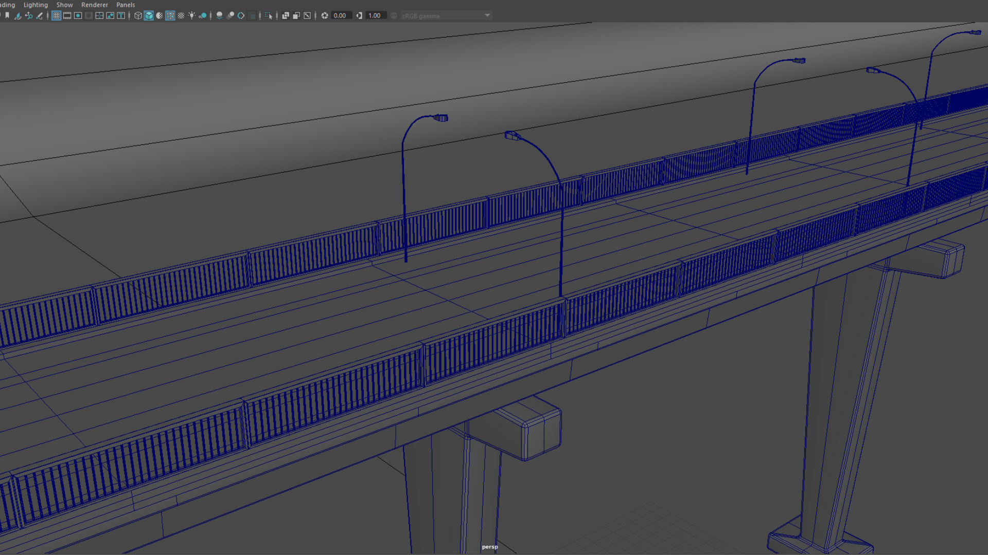 Bridge over river 3D model_3