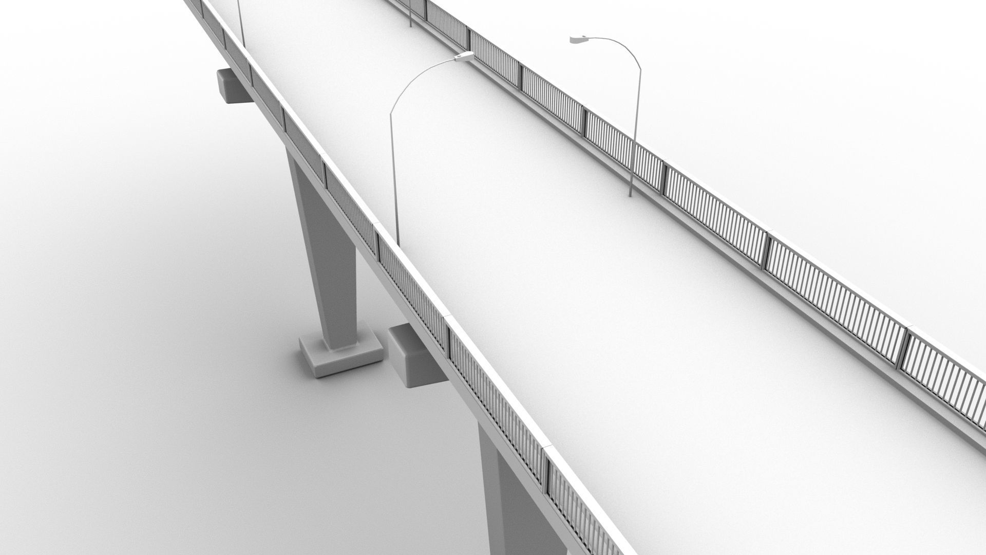 Bridge over river 3D model_2