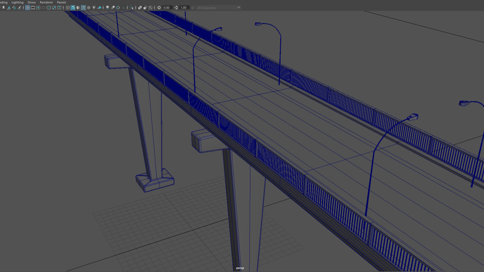 Bridge over river 3D model_5