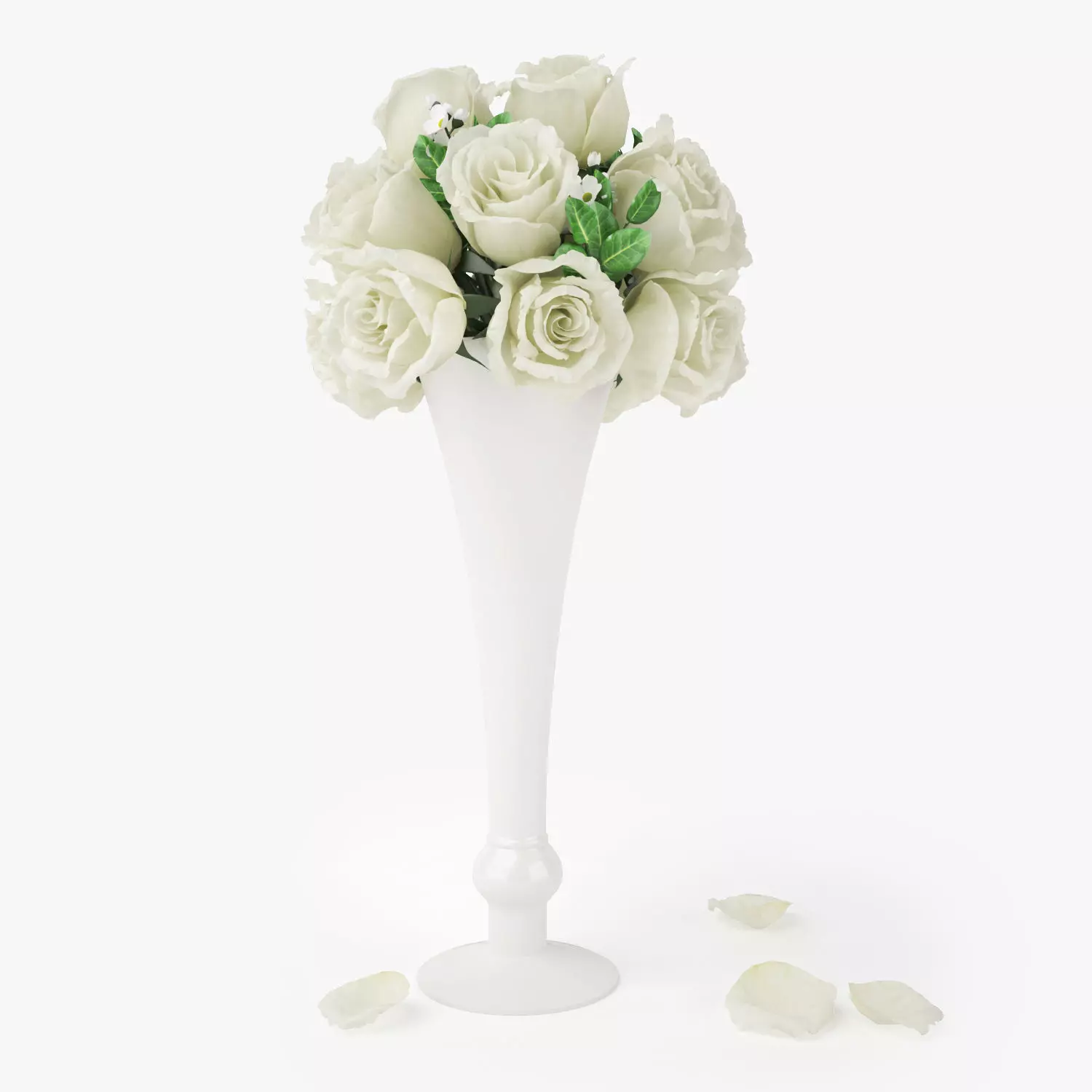 Rose Bouquets Flowers in Vase 3D Model 3D model_0