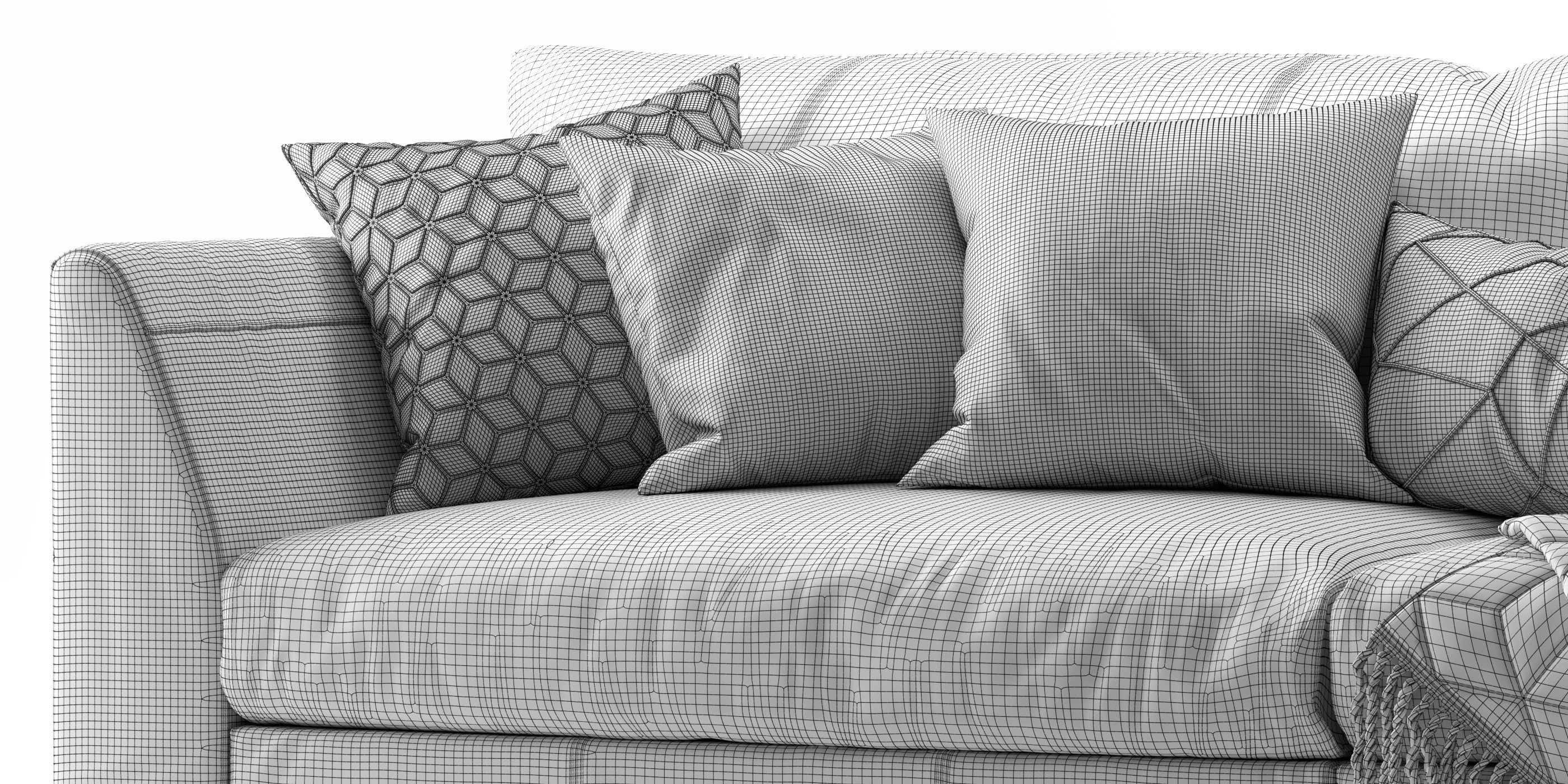 Loft sofa 260 cm 3D model CGTrader