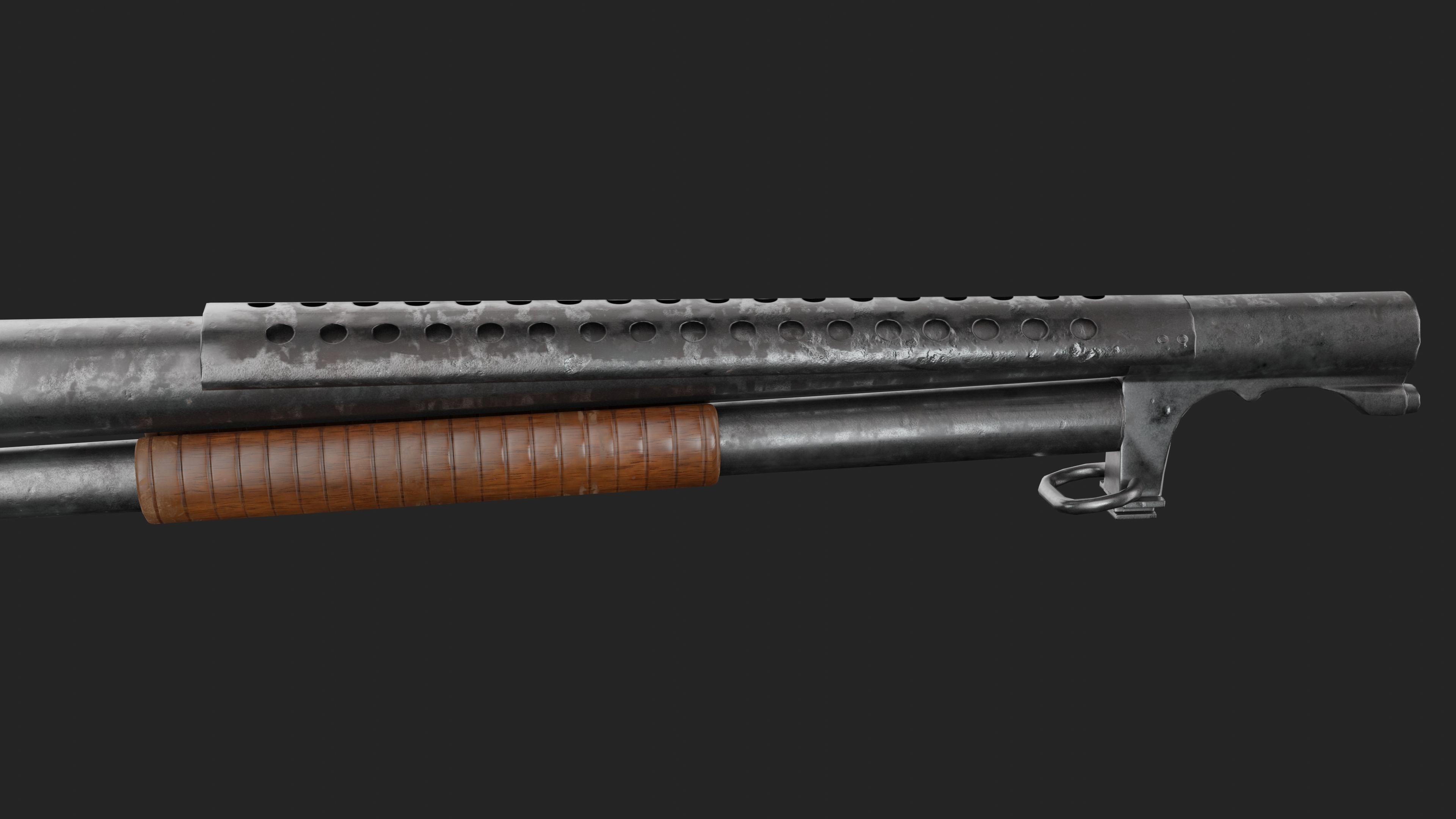   Winchester M12  Low-poly 3D model_7