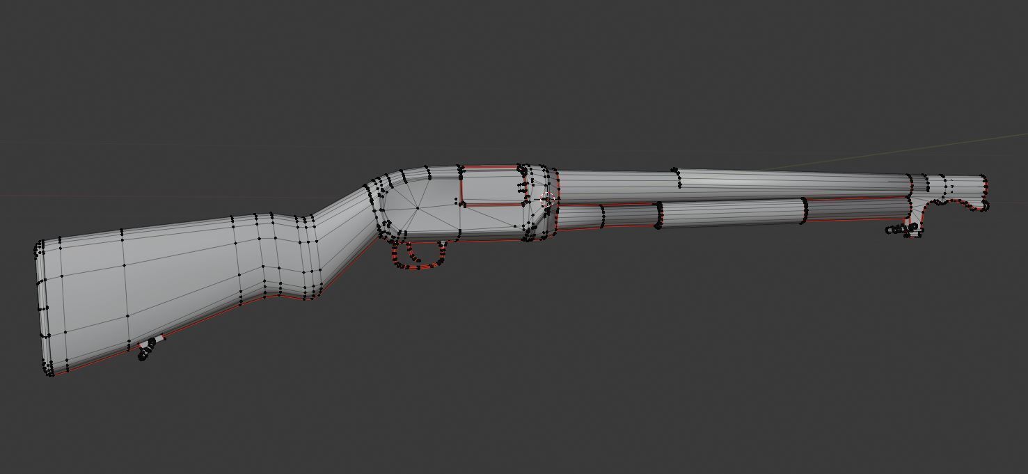   Winchester M12  Low-poly 3D model_11