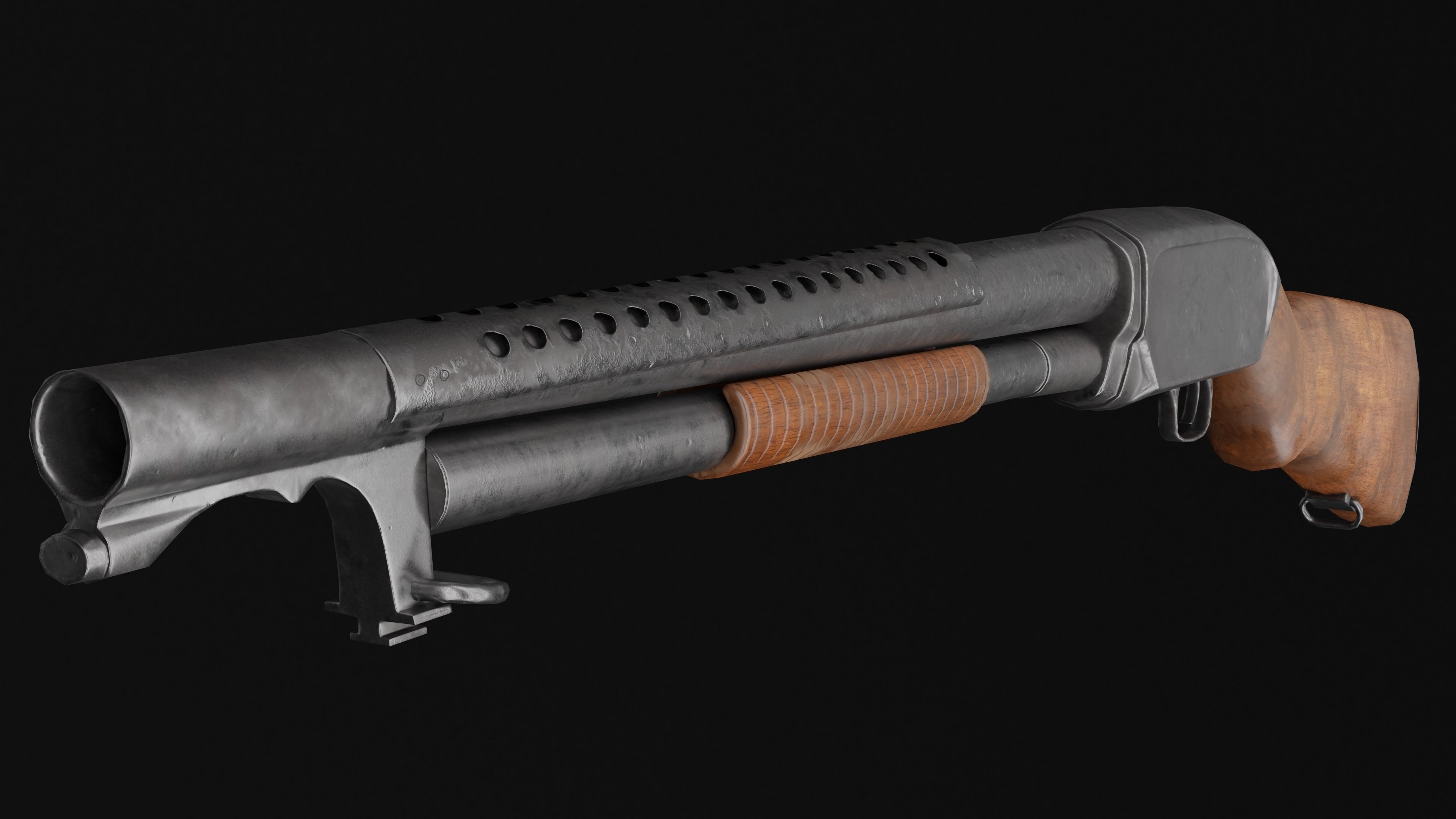   Winchester M12  Low-poly 3D model_5