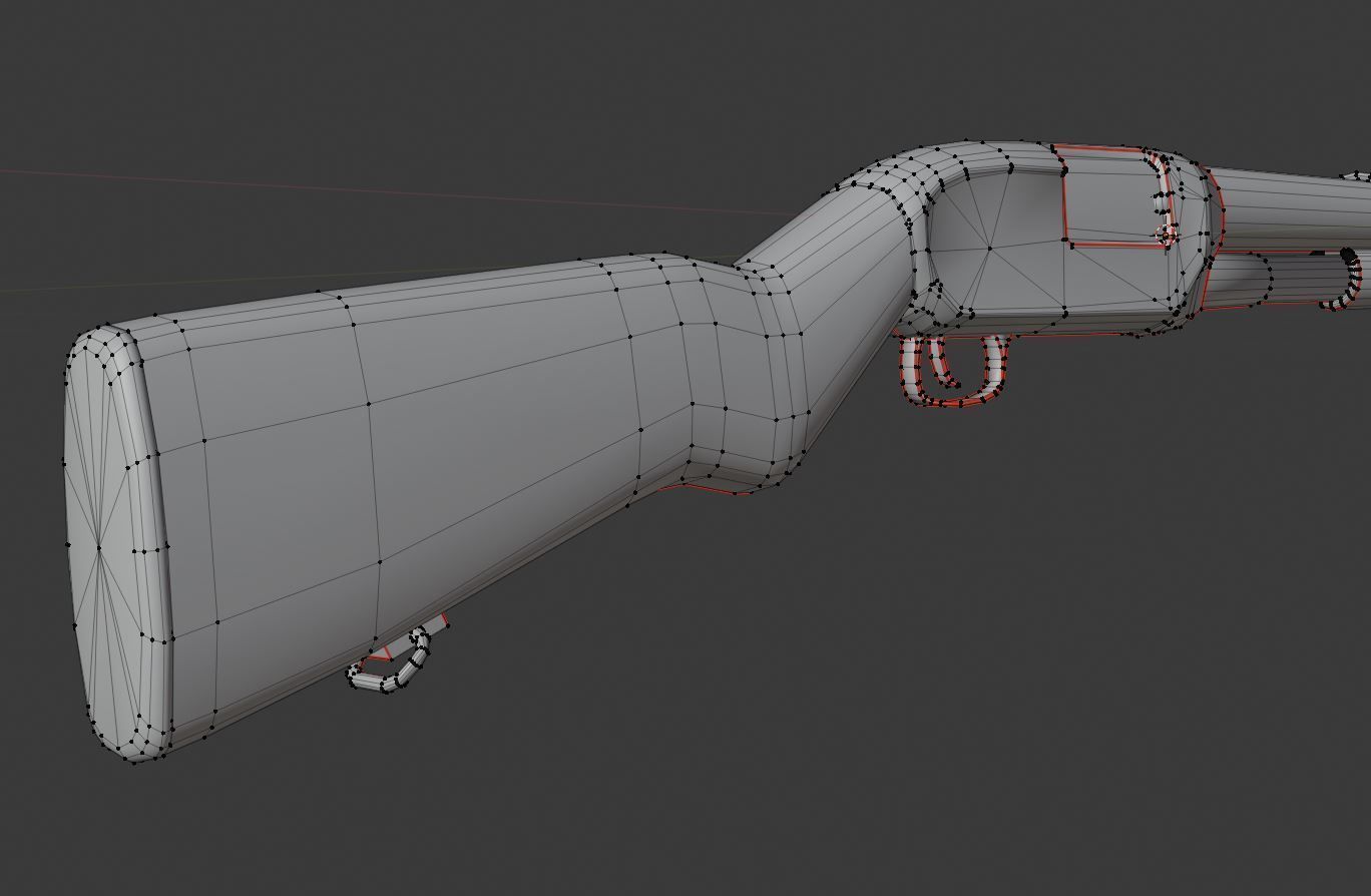  Winchester M12  Low-poly 3D model_14