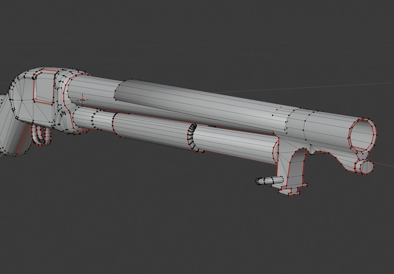   Winchester M12  Low-poly 3D model_9