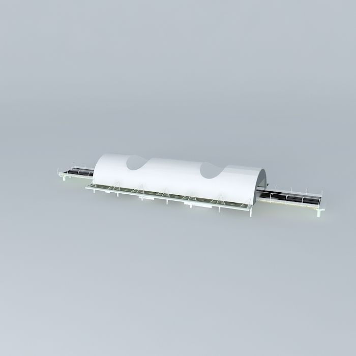 Metro Station Spijkenisse Center Free 3D model_2
