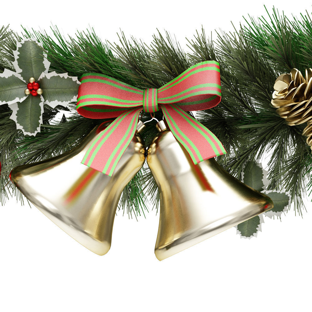 Christmas Garland 3D model_7