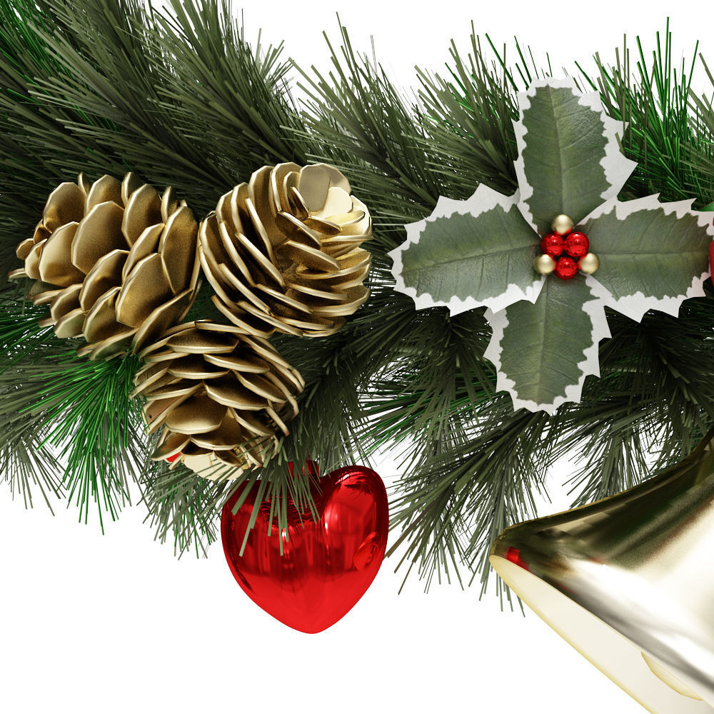 Christmas Garland 3D model_8