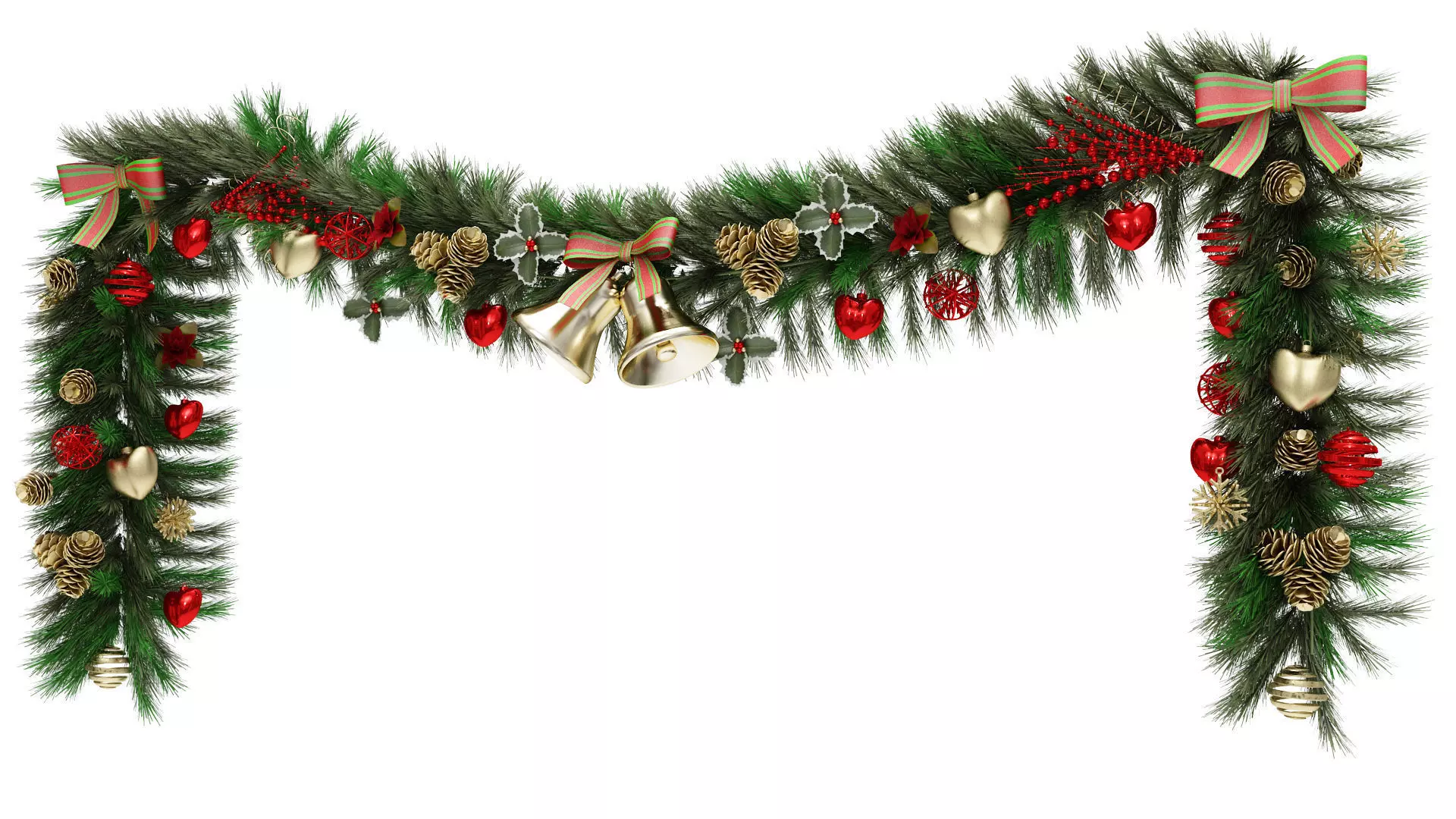 Christmas Garland 3D model_0