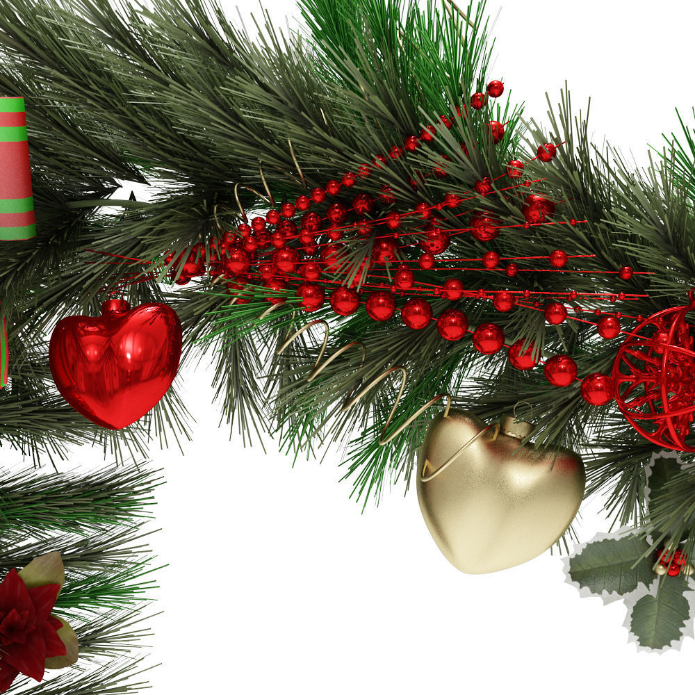 Christmas Garland 3D model_9