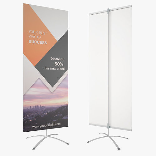 Banner Stand Easy Flex 3D Model 3D model