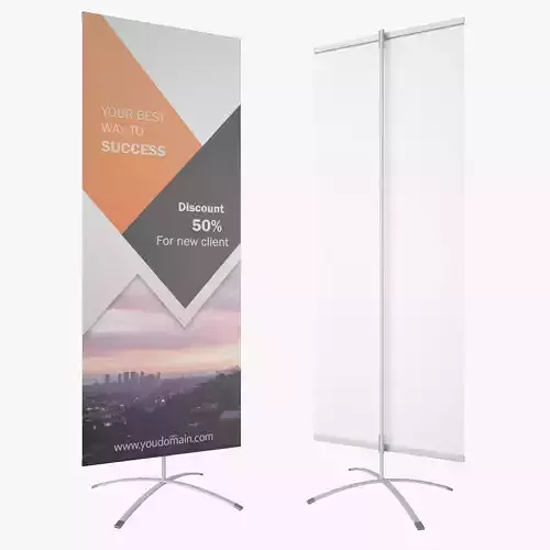 Banner Stand Easy Flex 3D Model 3D model