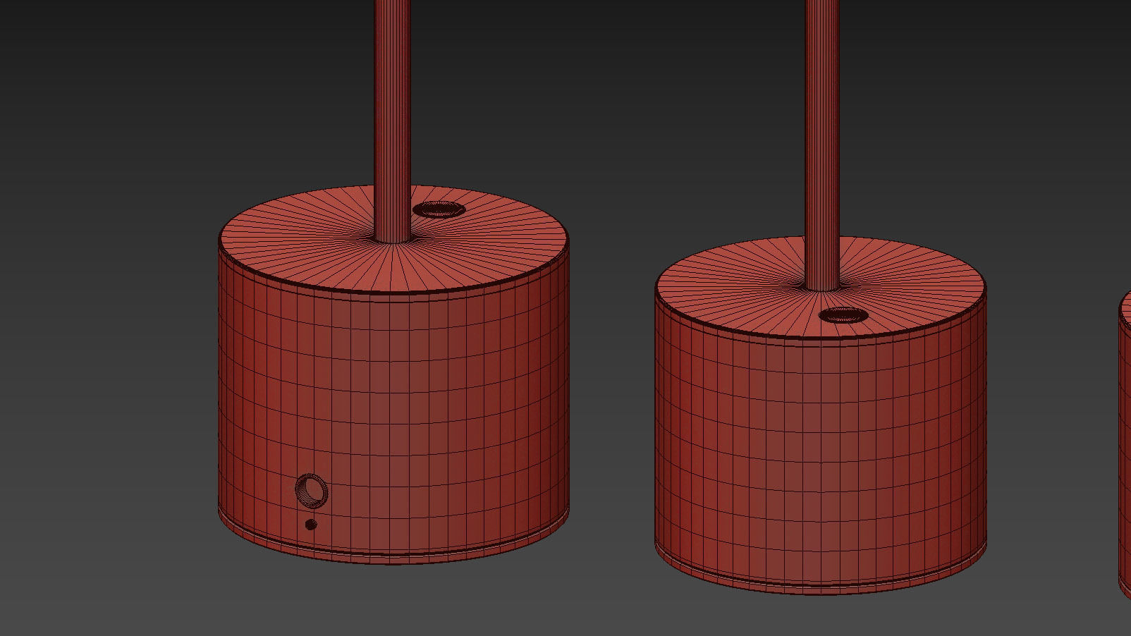 HISLE LUXCIOLE GM Table Lamp - 4 Different Metal Materials 3D model_5