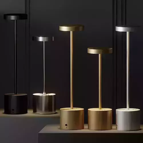 HISLE LUXCIOLE GM Table Lamp - 4 Different Metal Materials