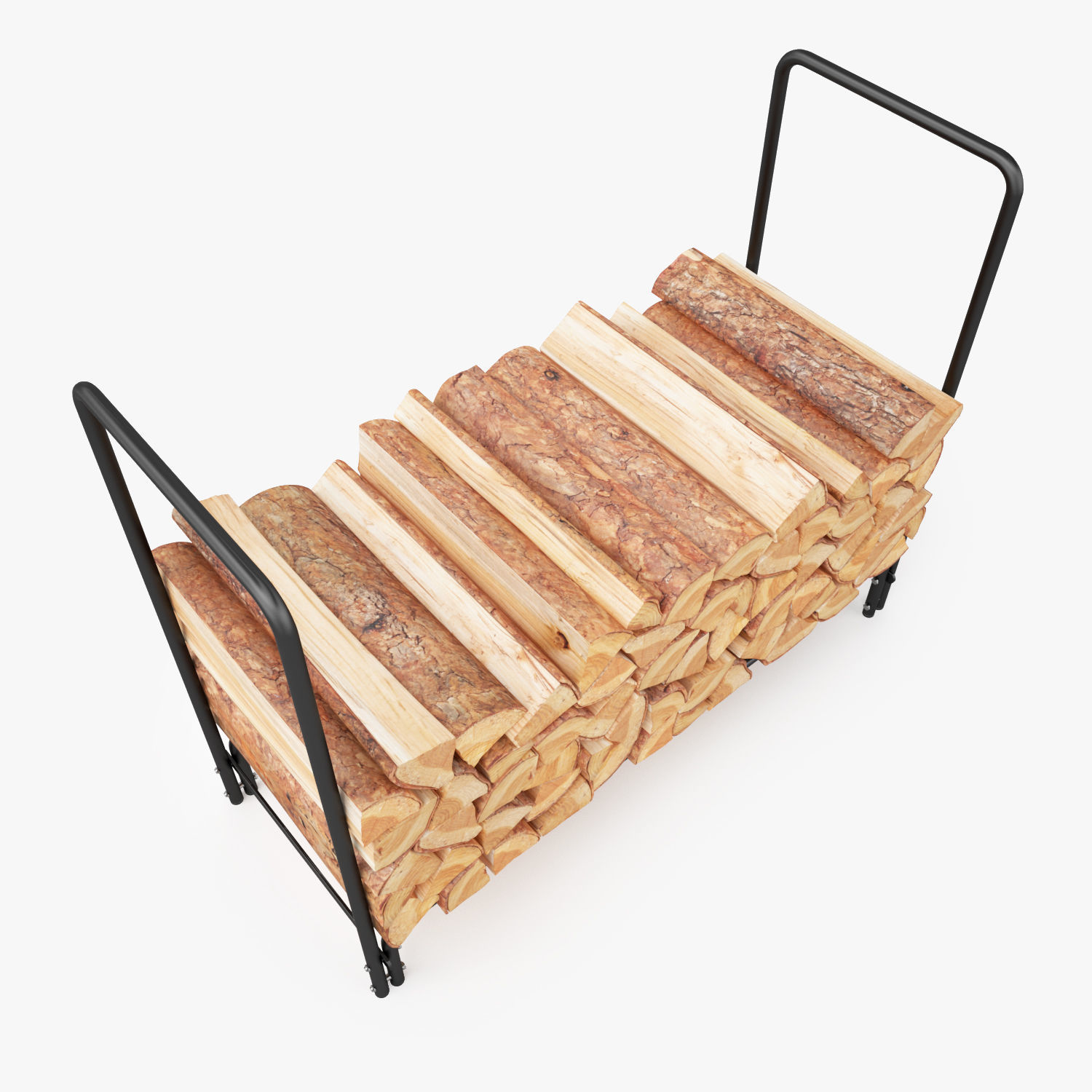 Firewood Rack for Fireplaces 3D model_3
