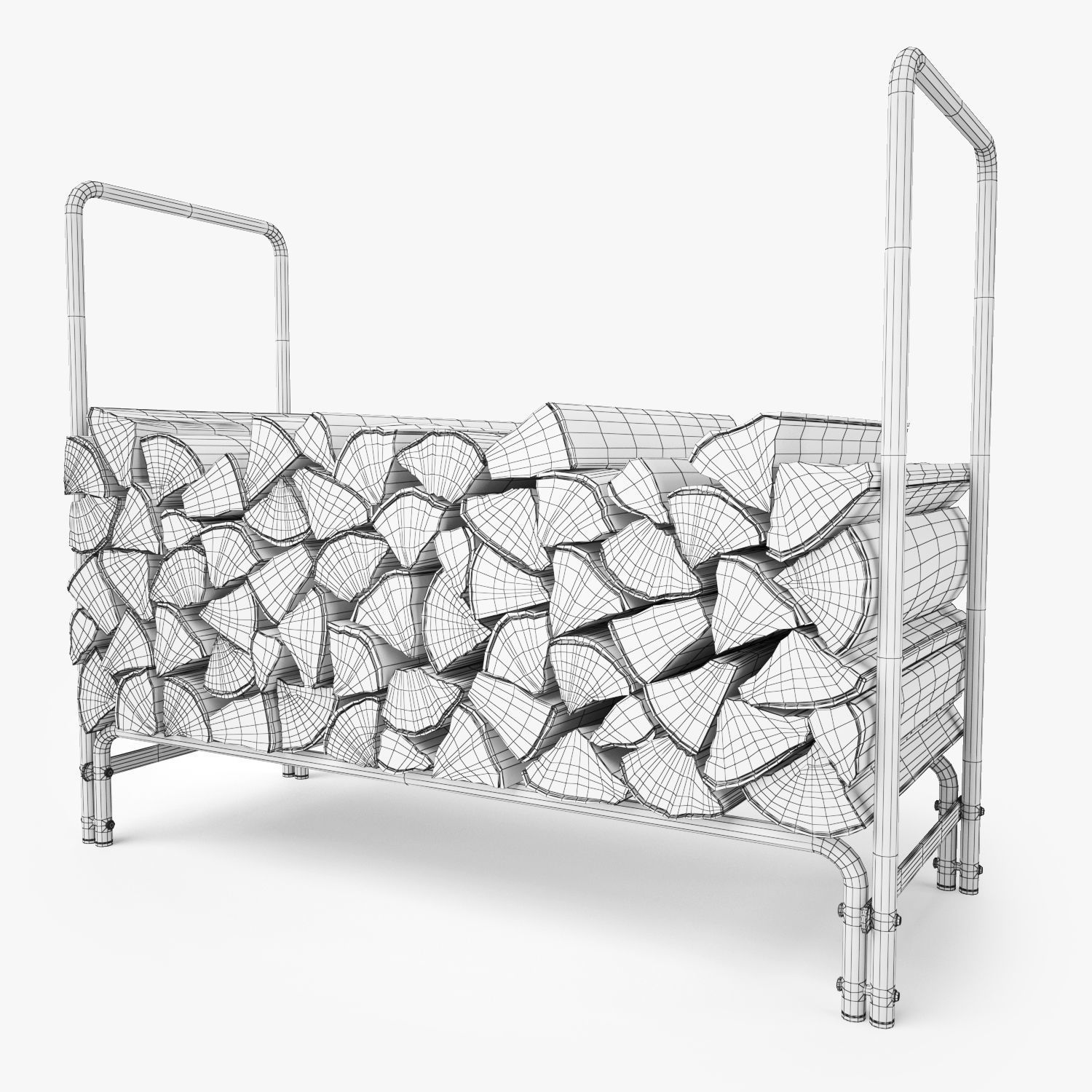Firewood Rack for Fireplaces 3D model_6