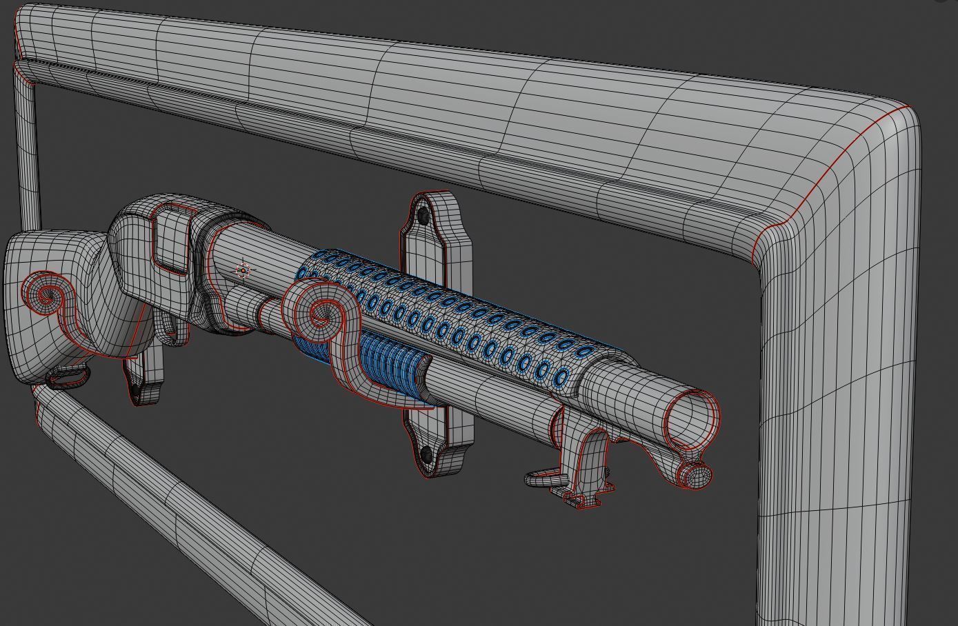 winchester m12  3D model_15