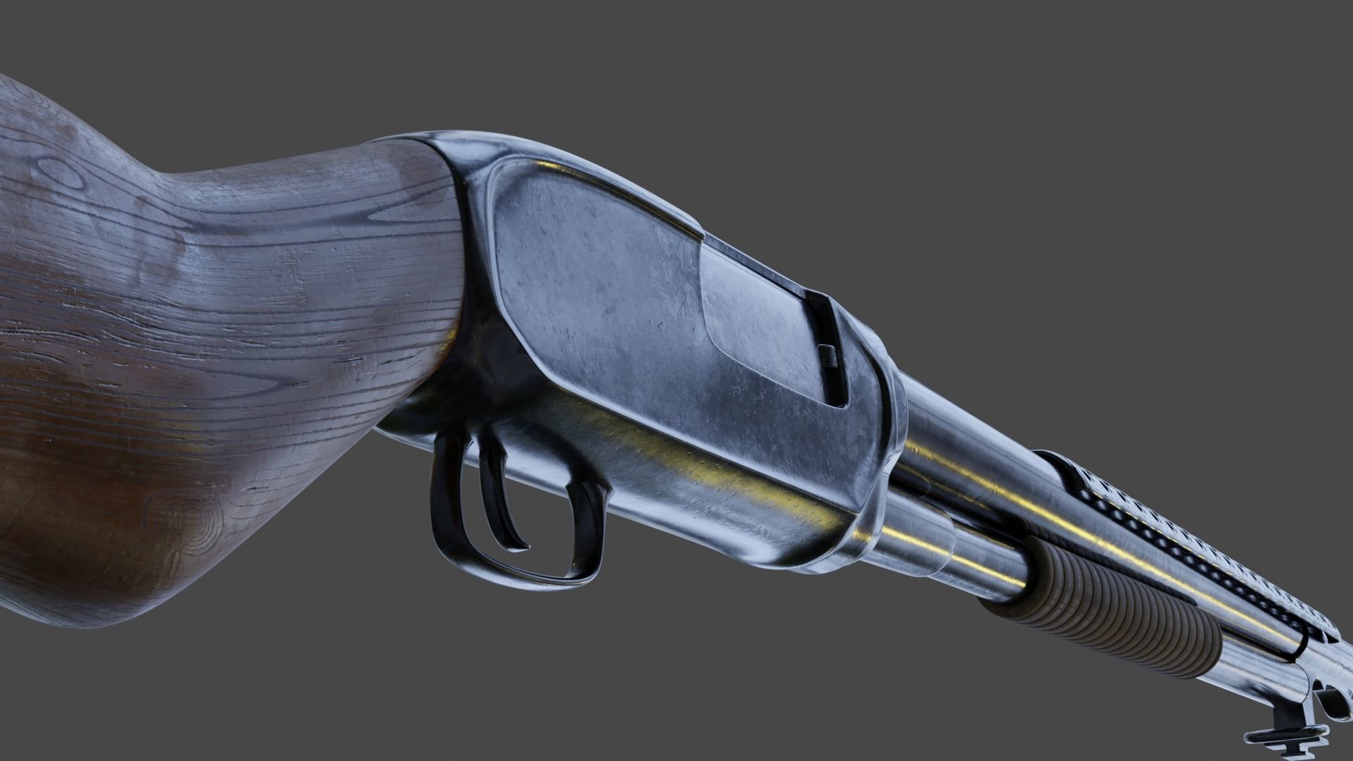 winchester m12  3D model_9