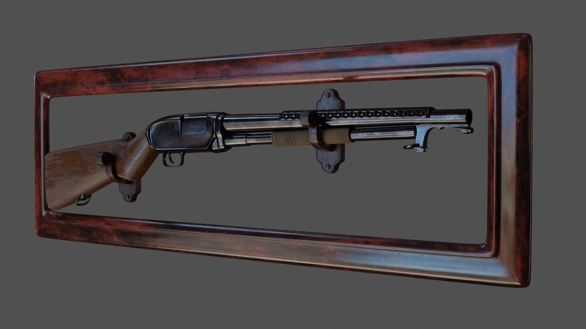 winchester m12  3D model_1