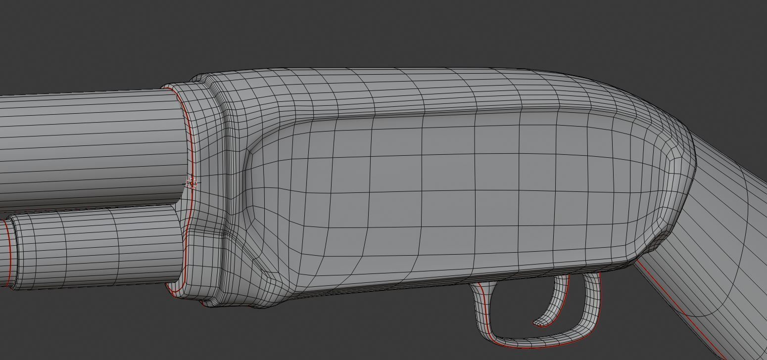 winchester m12  3D model_13