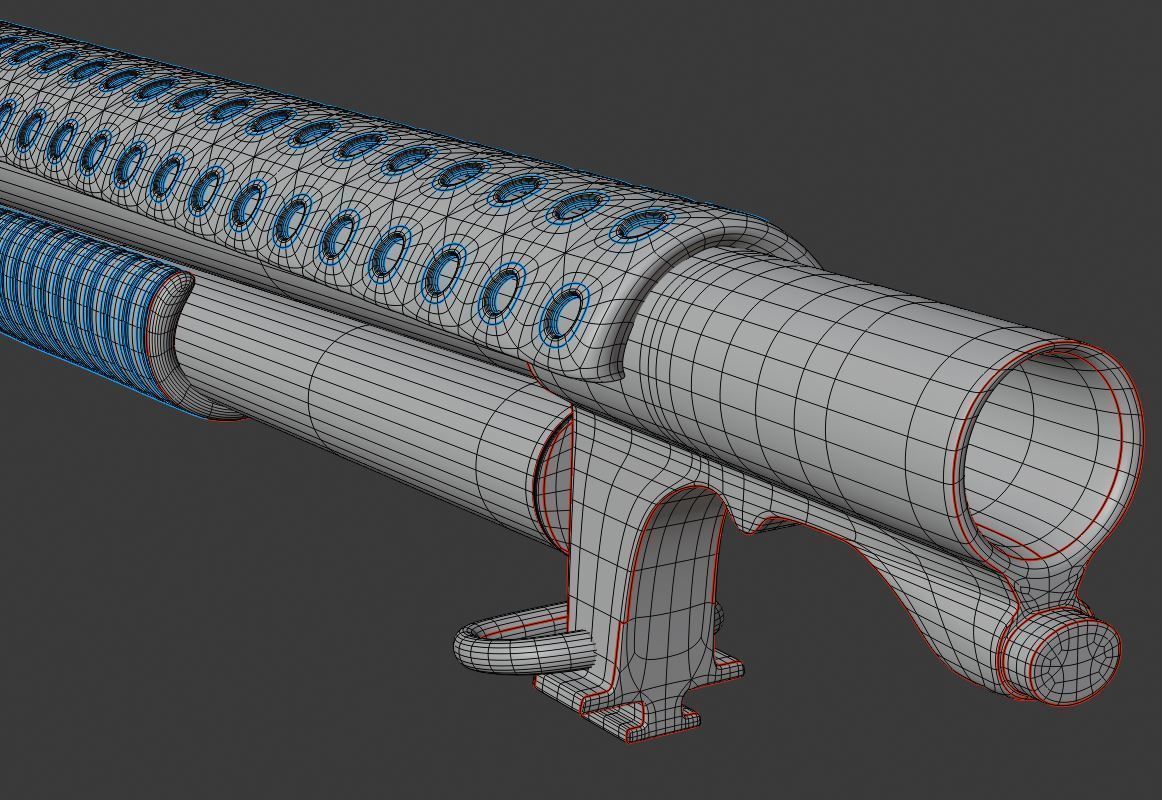 winchester m12  3D model_14