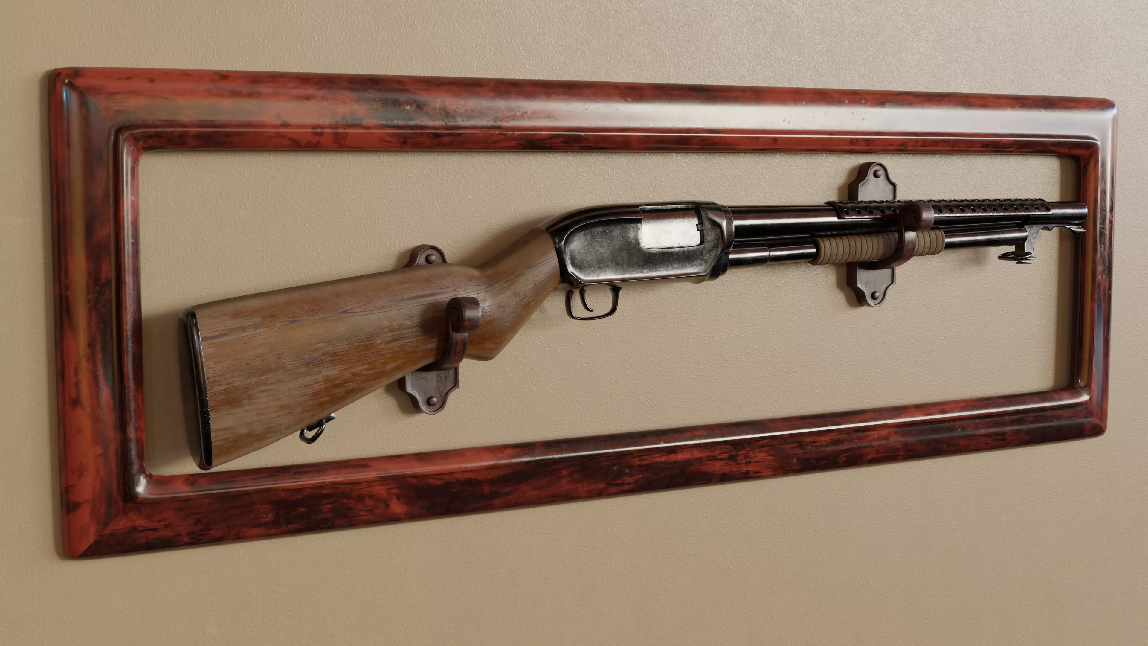 winchester m12  3D model_0