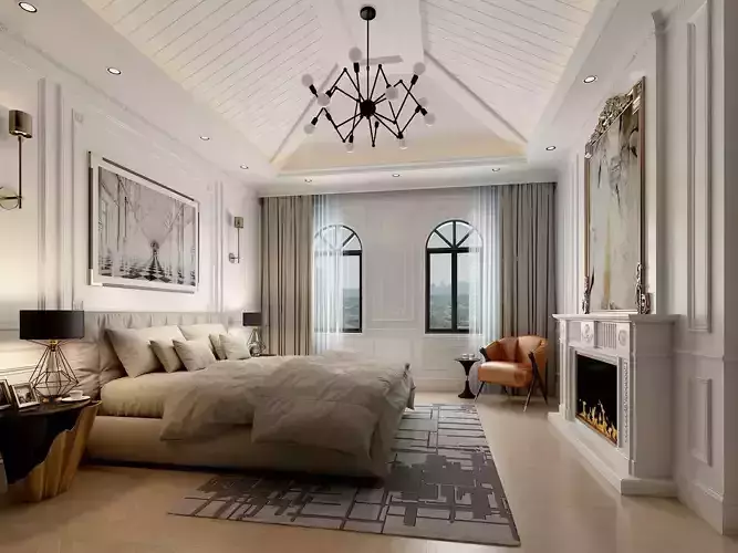 Bedroom Interior 3D model  Bedroom Interior 3D model