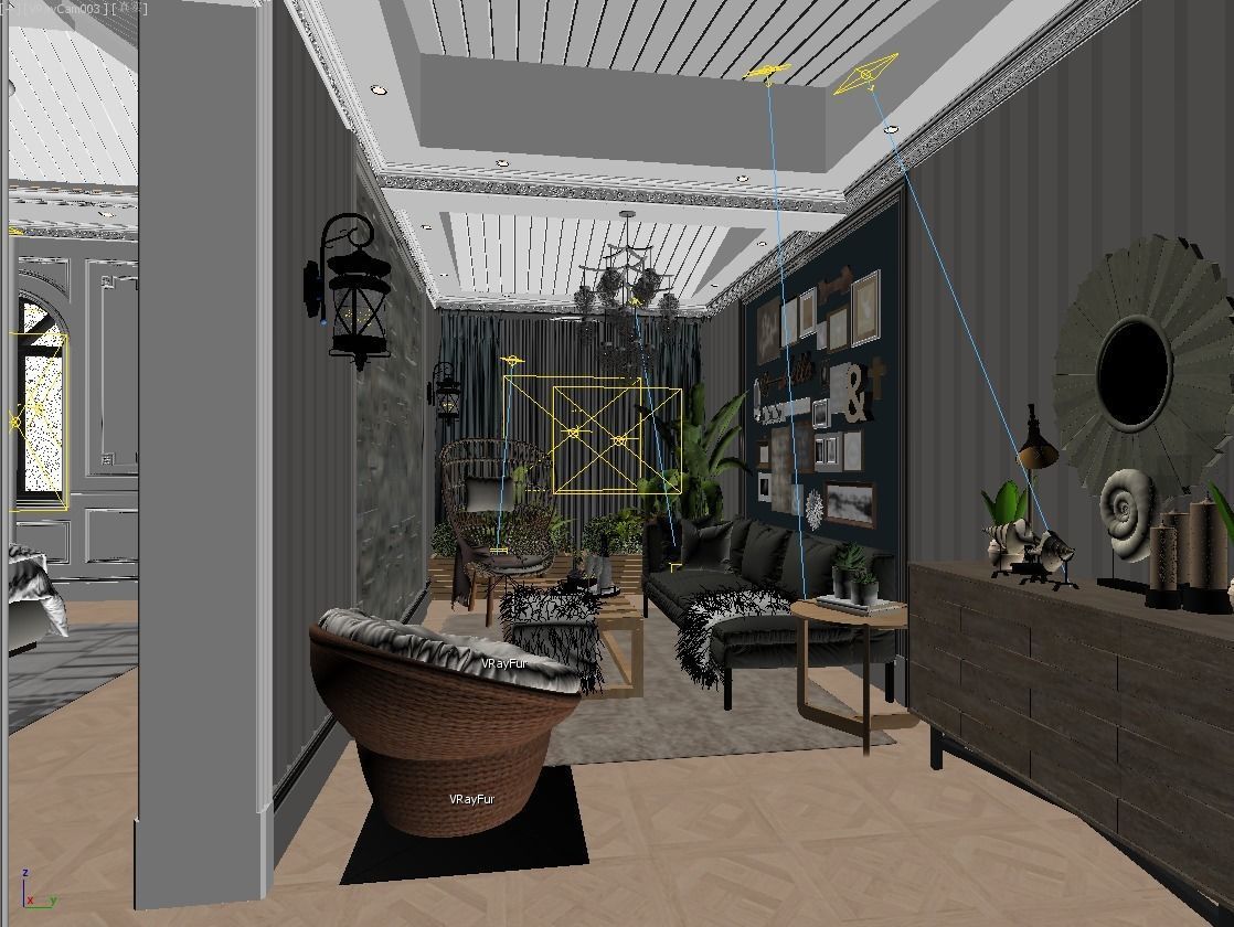 Bedroom Interior 3D model_5