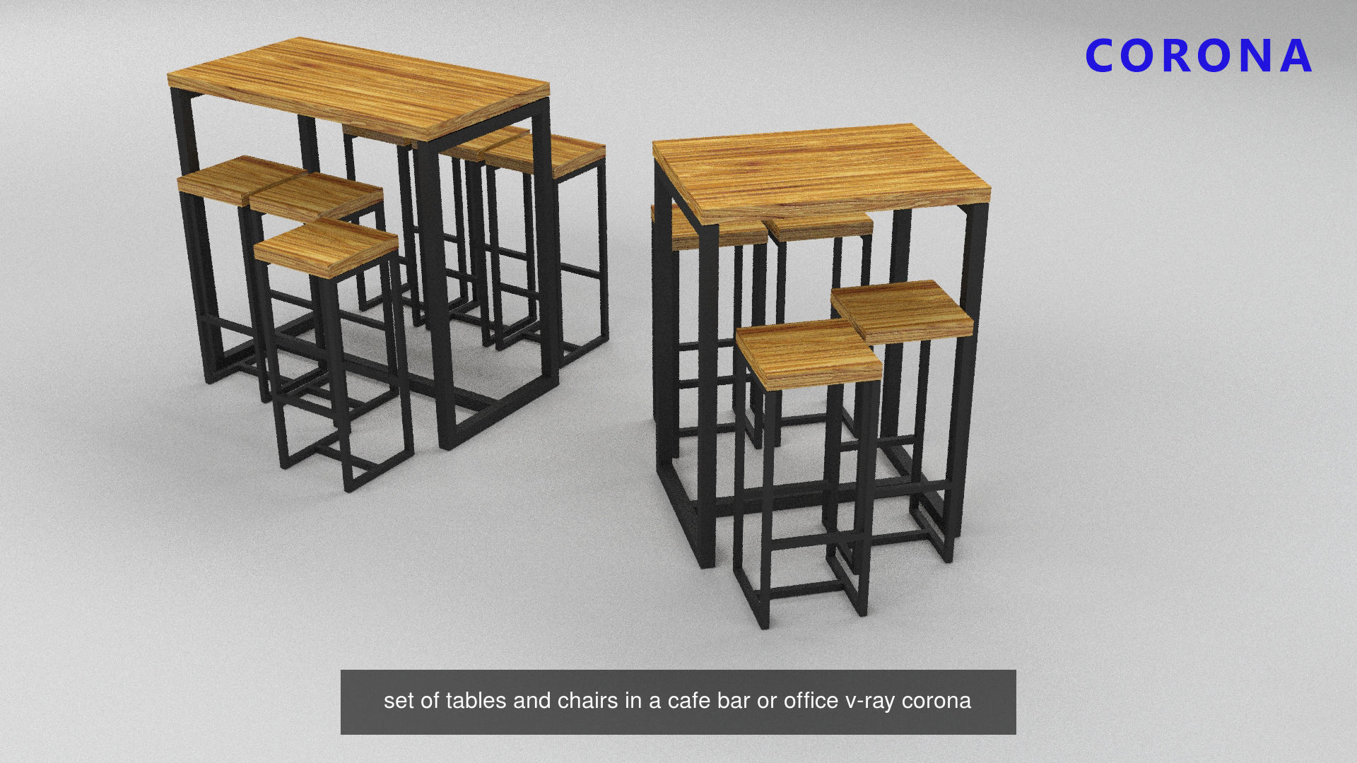 loft set  tables chairs  shelf  hallway bench v-ray corona 3D Model Collection_7