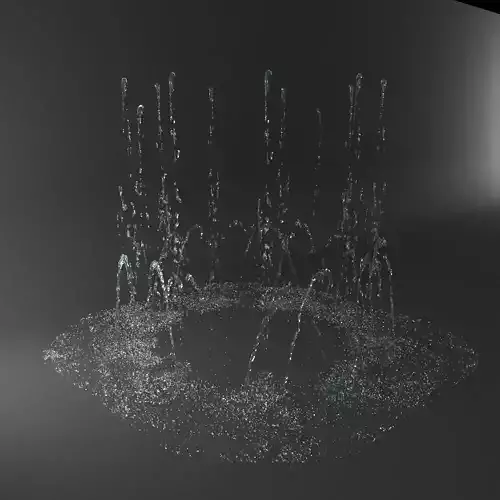 Water Jet Exterior Fountains Pack 2 3D model