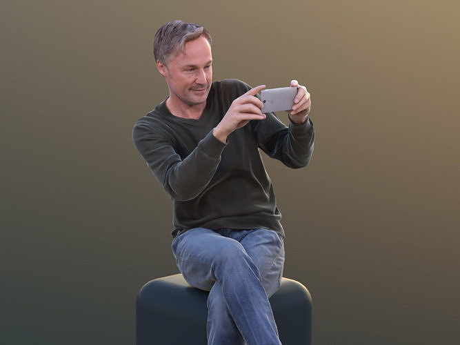Carlos 10239 - Photographing Casual Guy Low-poly 3D model