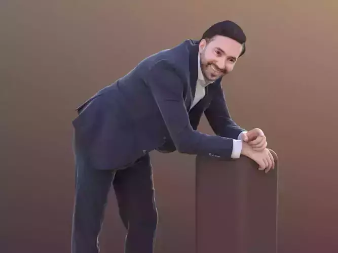 Anselmo 10228 - Business Man Low-poly 3D model