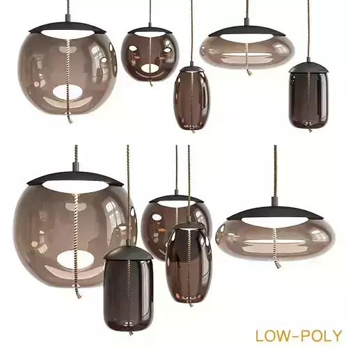 Scandinavian BROKIS Knot Pendant Lights low poly 3d model